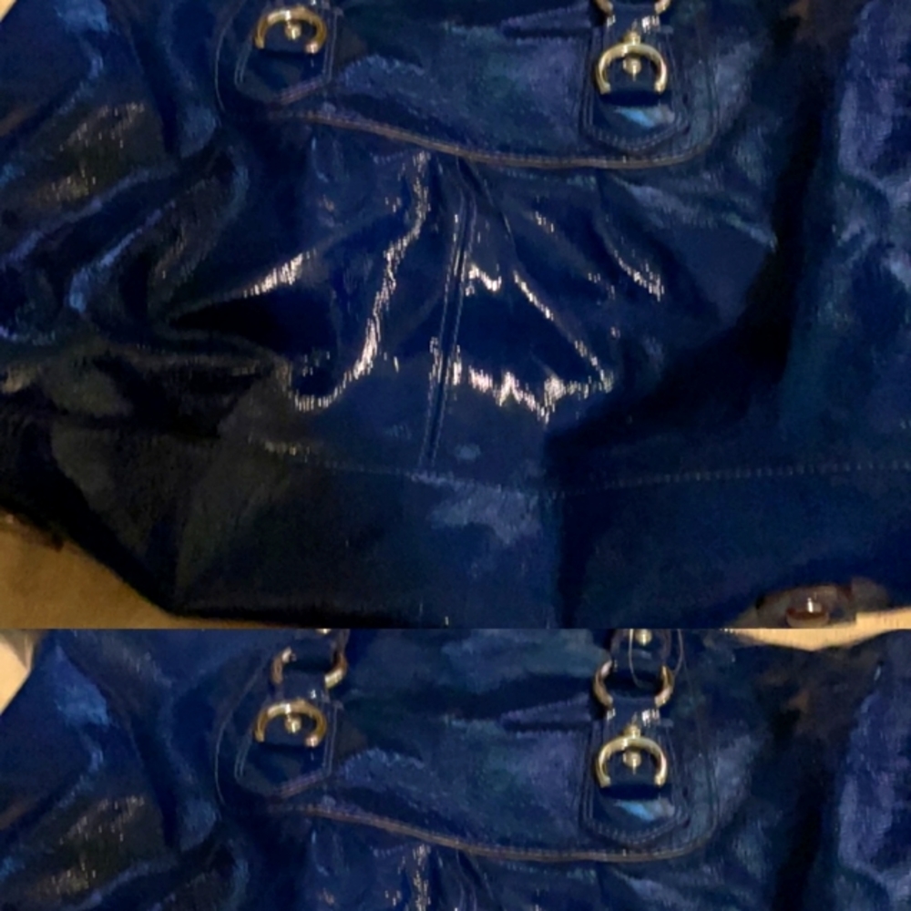 Coach blue patent leather BRAND New